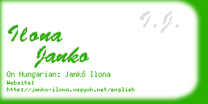 ilona janko business card
